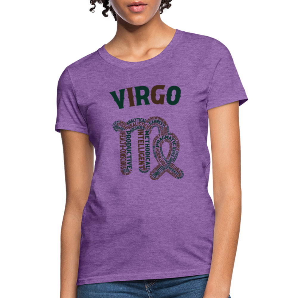 Women's Power Words Virgo T-Shirt - purple heather