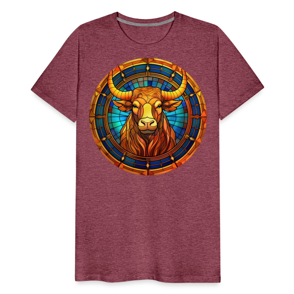 Men's Mosaic Taurus Premium T-Shirt - heather burgundy