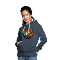 Thumbnail for Women’s Mosaic Gemini Premium Hoodie - heather denim