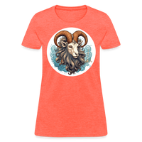 Thumbnail for Women's Symbol Capricorn T-Shirt - heather coral