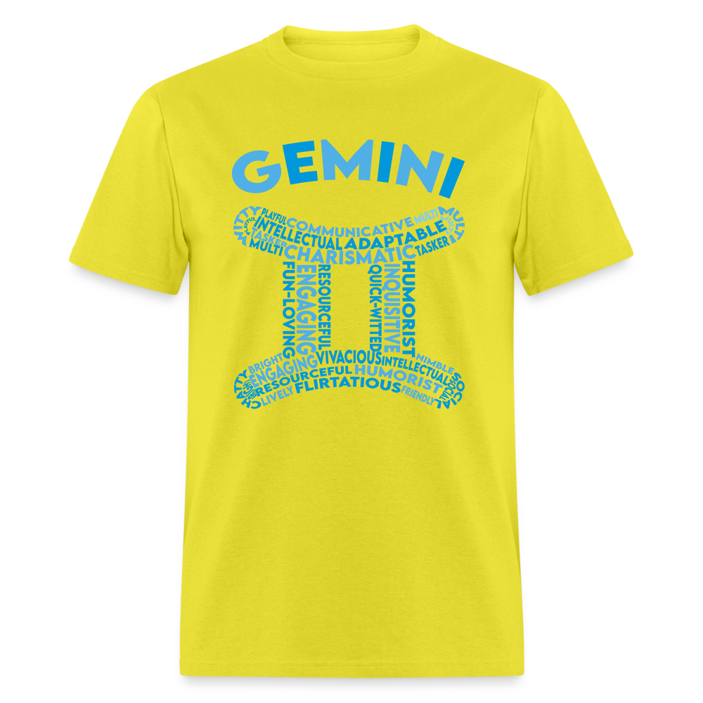 Men's Power Words Gemini Classic T-Shirt - yellow