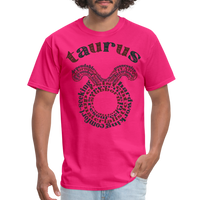 Thumbnail for Men's Power Words Taurus Classic T-Shirt - fuchsia