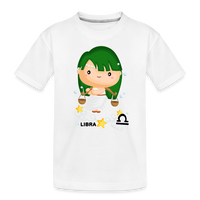 Thumbnail for Kid’s Astro Girl Libra Premium Organic T-Shirt - white