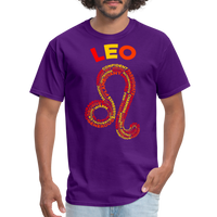 Thumbnail for Men's Power Words Leo Classic T-Shirt - purple