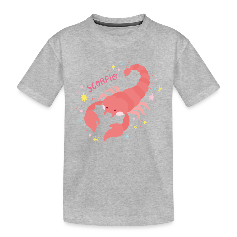 Kid’s Pinky Scorpio Premium Organic T-Shirt - heather gray