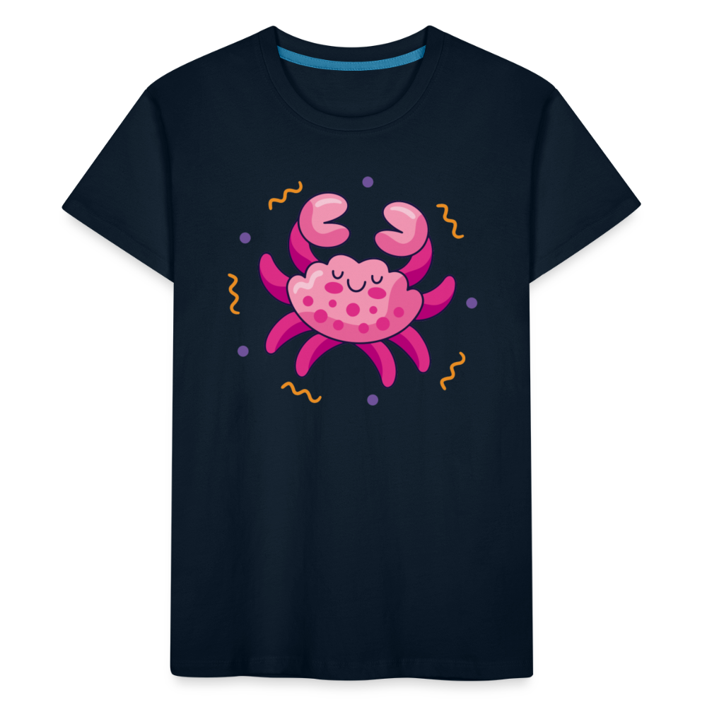 Kid’s Zany Cancer Premium Organic T-Shirt - deep navy