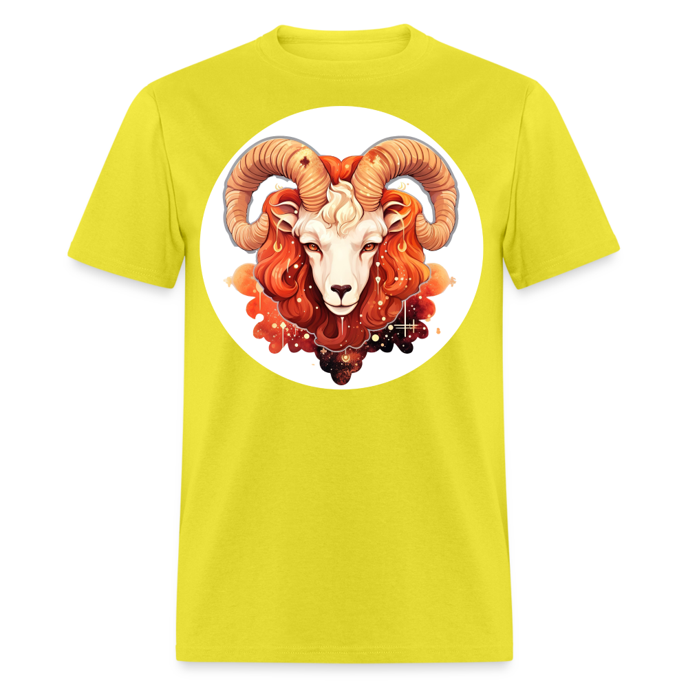 Men's Symbol Aries Classic T-Shirt - yellow