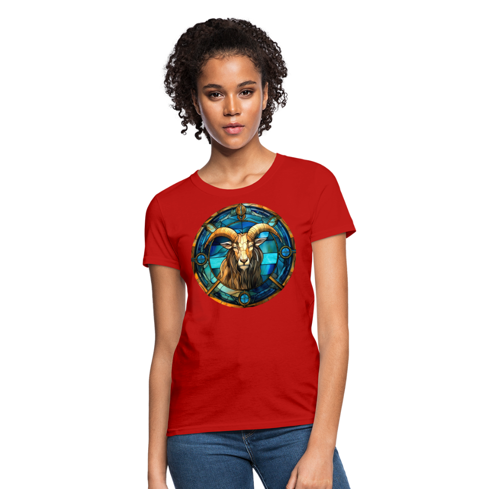 Women's Mosaic Capricorn T-Shirt - red