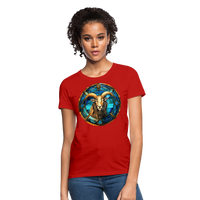 Thumbnail for Women's Mosaic Capricorn T-Shirt - red