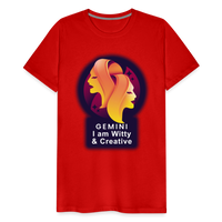 Thumbnail for Men's Glow Gemini Premium T-Shirt - red