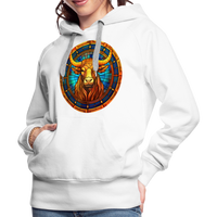 Thumbnail for Women’s Mosaic Taurus Premium Hoodie - white