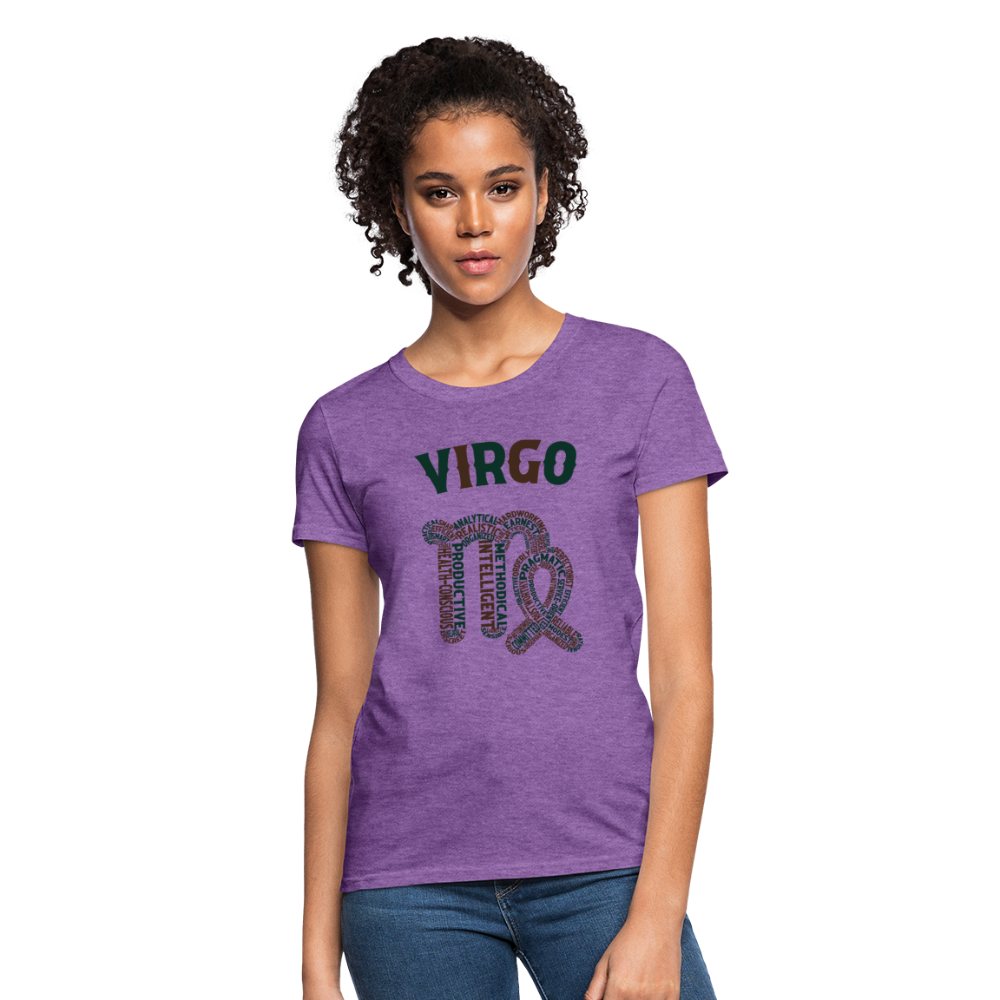 Women's Power Words Virgo T-Shirt - purple heather