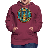 Thumbnail for Women’s Mosaic Libra Premium Hoodie - burgundy