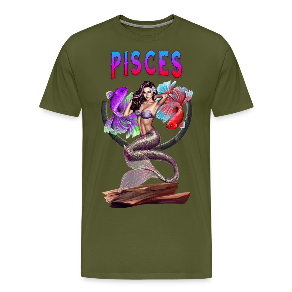 Men's Astral Pisces Premium T-Shirt - olive green