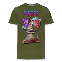 Thumbnail for Men's Astral Pisces Premium T-Shirt - olive green