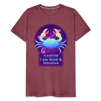 Thumbnail for Men's Neon Cancer Premium T-Shirt - heather burgundy