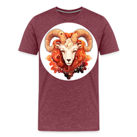 Thumbnail for Men's Symbol Aries Premium T-Shirt - heather burgundy