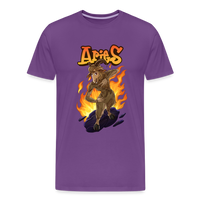 Thumbnail for Men's Fiery Aries Premium T-Shirt - purple