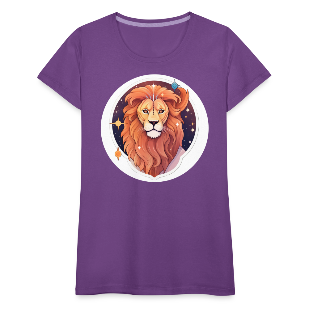 Women's Symbol Leo Premium T-Shirt - purple