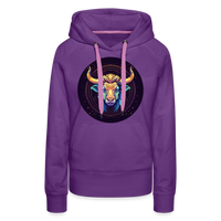 Thumbnail for Women’s Magic Taurus Premium Hoodie - purple 