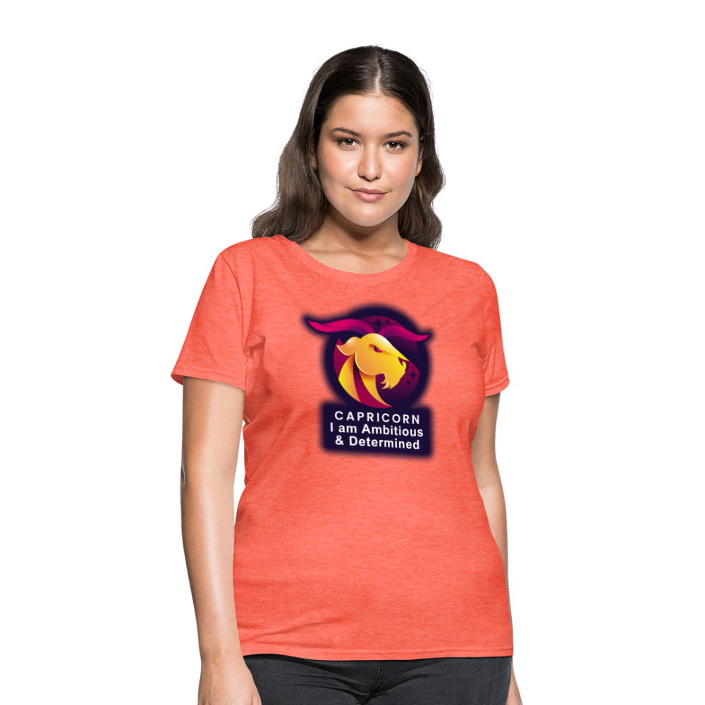 Women's Glow Capricorn T-Shirt - heather coral