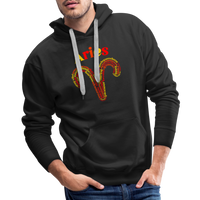 Thumbnail for Men's Power Words Aries Premium Hoodie - black