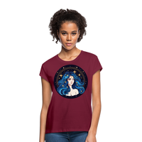 Thumbnail for Women's Magic Virgo Relaxed Fit T-Shirt - burgundy