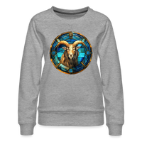 Thumbnail for Women’s Mosaic Capricorn Premium Sweatshirt - heather grey