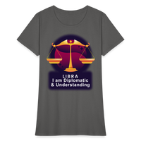 Thumbnail for Women's Glow Libra T-Shirt - charcoal