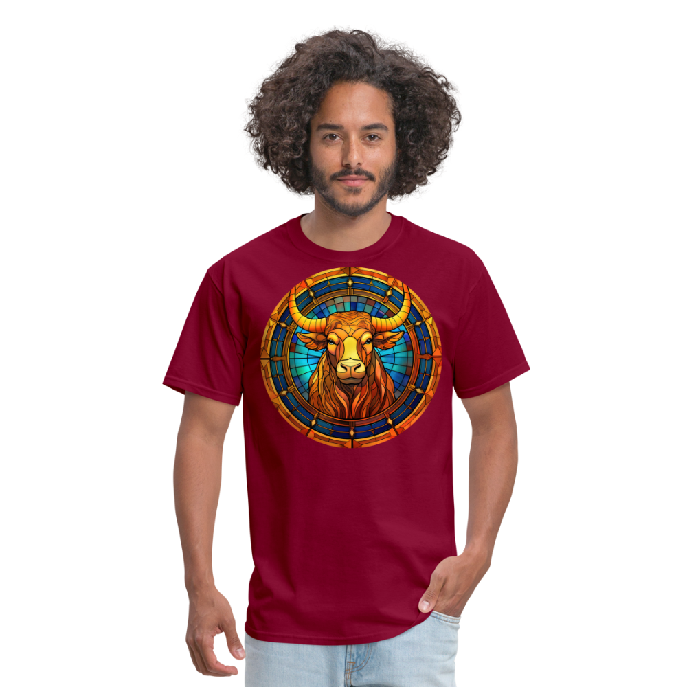 Men's Mosaic Taurus Classic T-Shirt - burgundy