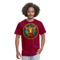 Thumbnail for Men's Mosaic Taurus Classic T-Shirt - burgundy