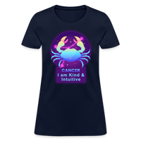 Thumbnail for Women's Neon Cancer T-Shirt - navy