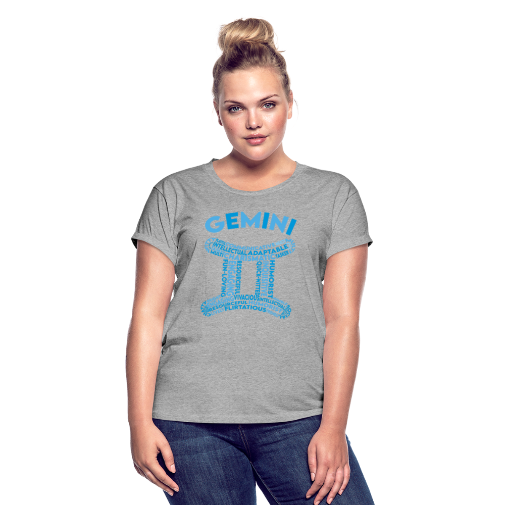 Women's Power Words Gemini Relaxed Fit T-Shirt - heather gray