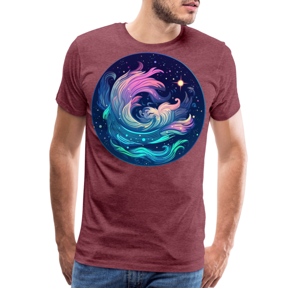 Men's Magic Aquarius Premium T-Shirt - heather burgundy