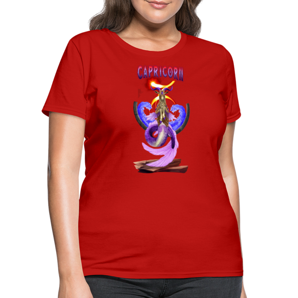 Astral Capricorn Women's T-Shirt - red