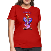 Thumbnail for Astral Capricorn Women's T-Shirt - red