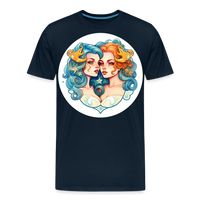 Thumbnail for Men's Symbol Gemini Premium T-Shirt - deep navy