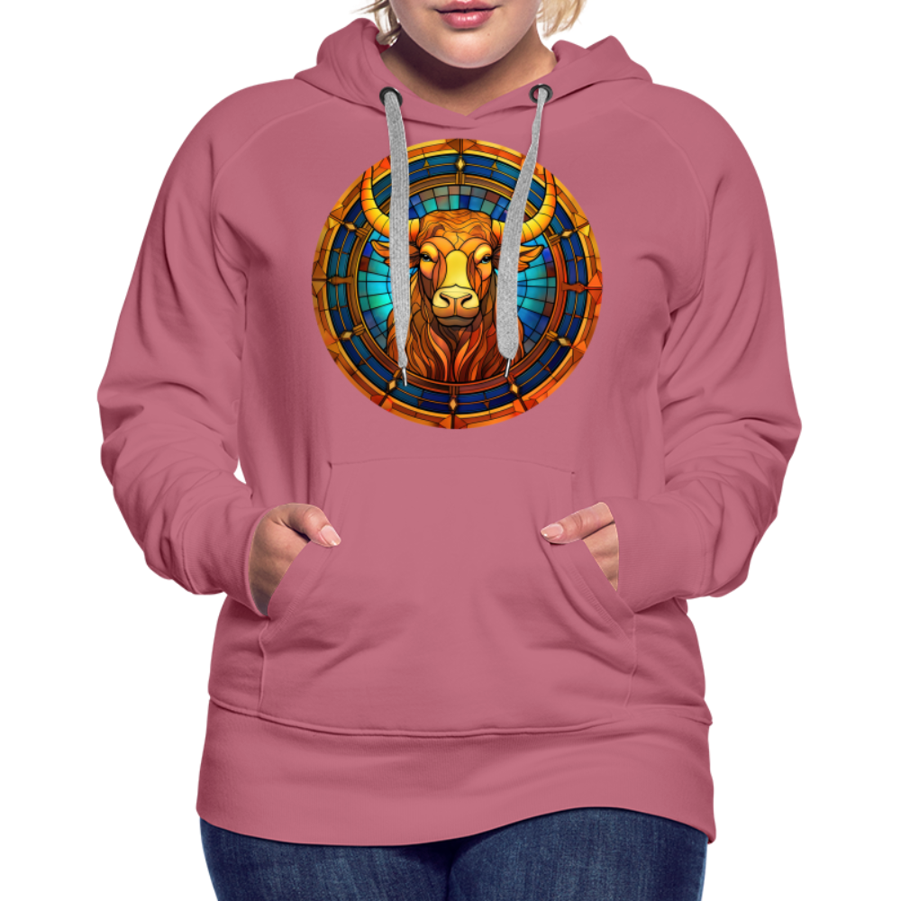 Women’s Mosaic Taurus Premium Hoodie - mauve