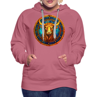 Thumbnail for Women’s Mosaic Taurus Premium Hoodie - mauve