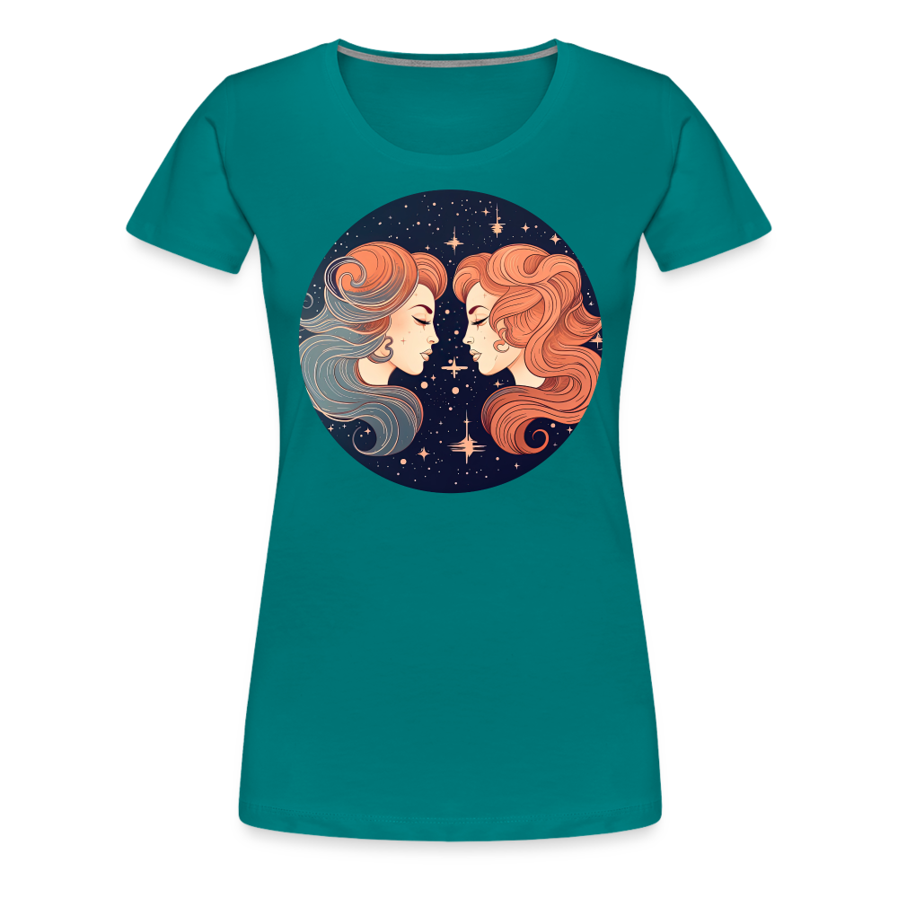 Women’s Mystic Gemini Premium T-Shirt - teal