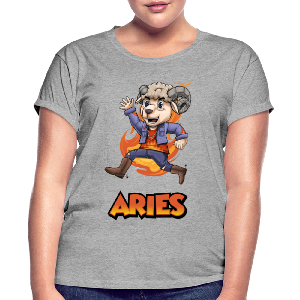 Women's Playful Aries Relaxed Fit T-Shirt - heather gray