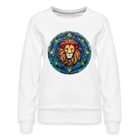 Thumbnail for Women’s Mosaic Leo Premium Sweatshirt - white