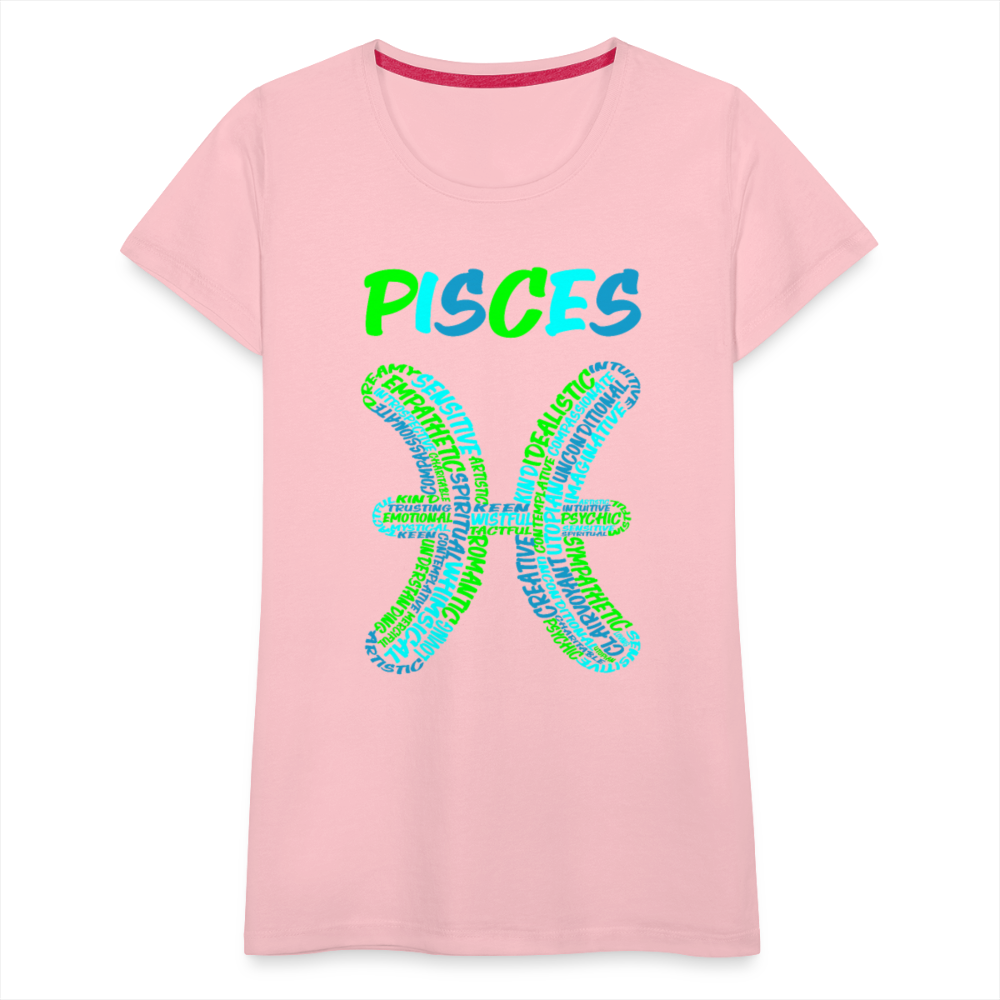 Women's Power Words Pisces Premium T-Shirt - pink