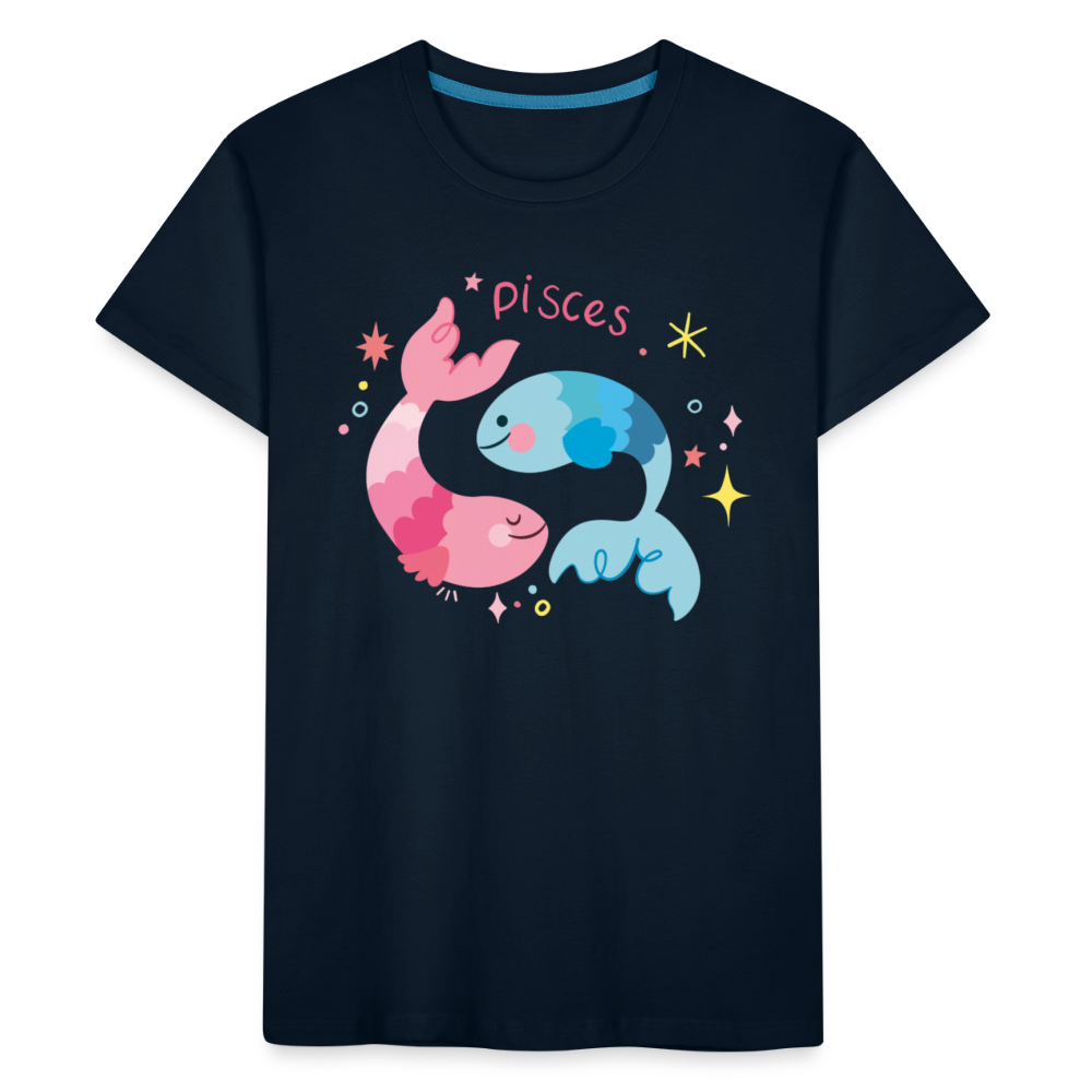 Kid’s Pinky Pisces Premium Organic T-Shirt - deep navy