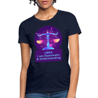 Thumbnail for Women's Neon Libra T-Shirt - navy