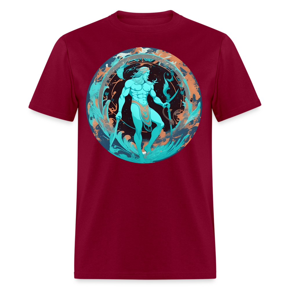 Men's Mythical Aquarius Classic T-Shirt - burgundy