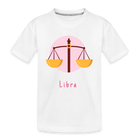 Thumbnail for Kid’s Astro Toon Libra Premium Organic T-Shirt - white