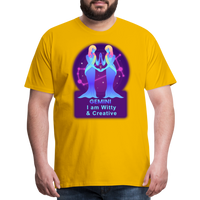 Thumbnail for Men's Neon Gemini Premium T-Shirt - sun yellow