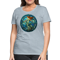 Thumbnail for Women’s Mosaic Aquarius Premium T-Shirt - heather ice blue