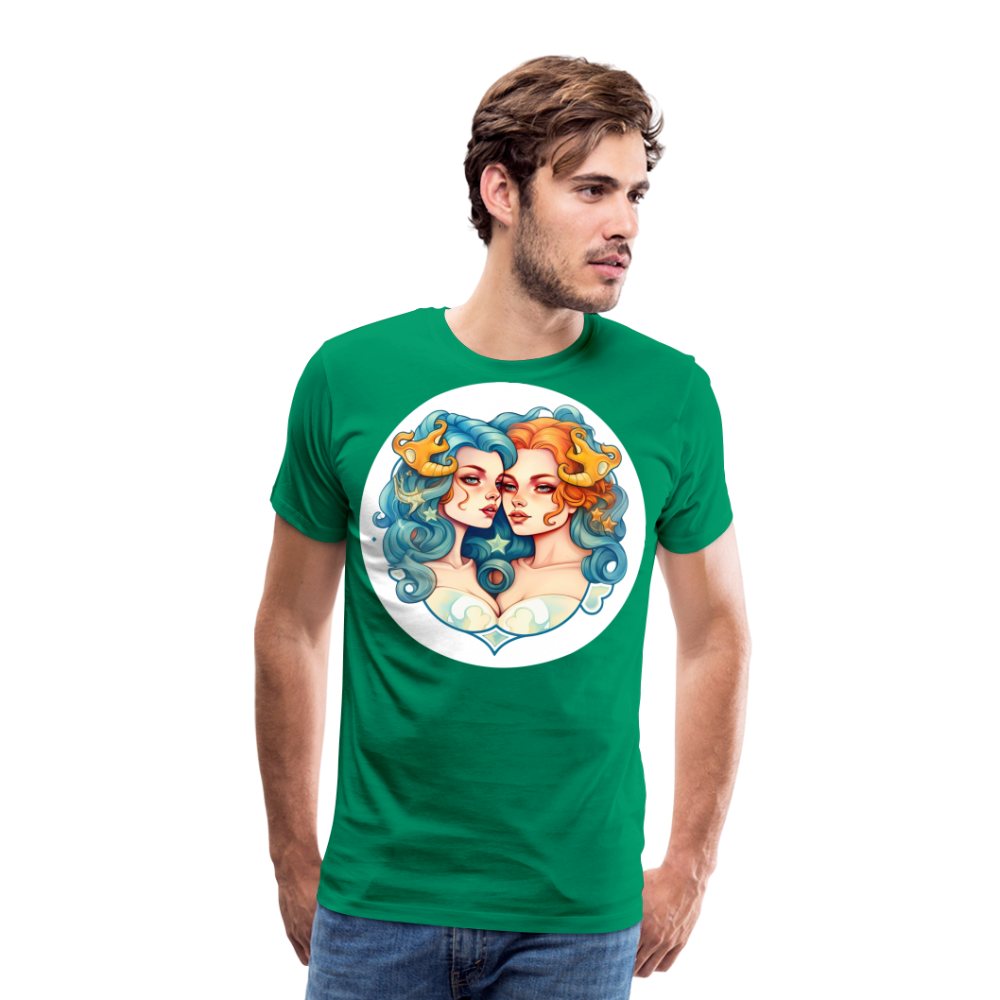 Men's Symbol Gemini Premium T-Shirt - kelly green